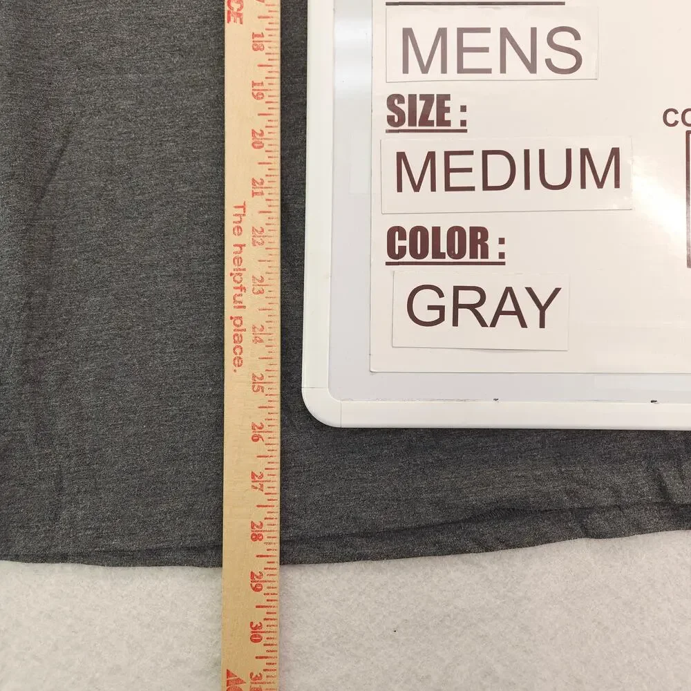 Adidas Crew Neck Short Sleeve Graphic T Shirt Mens Size Medium M Gray White
